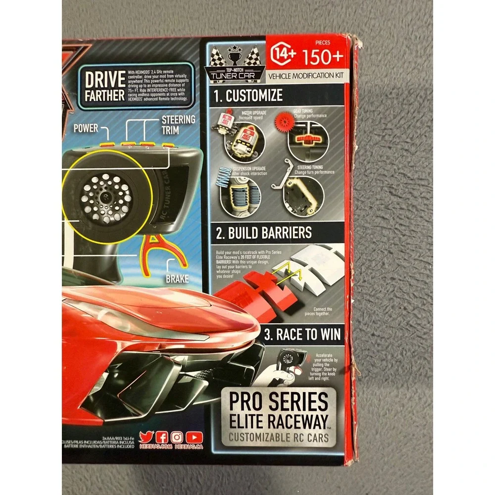 HEXBUG MODS RC Tuner‎ Car Pro Series Elite Raceway Customizable 150+ Pcs